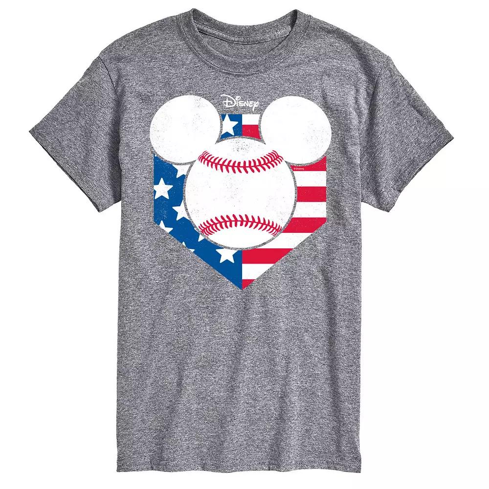 Disney's Mickey Mouse Big & Tall Baseball Flag Graphic Tee, Men's,  Product Image