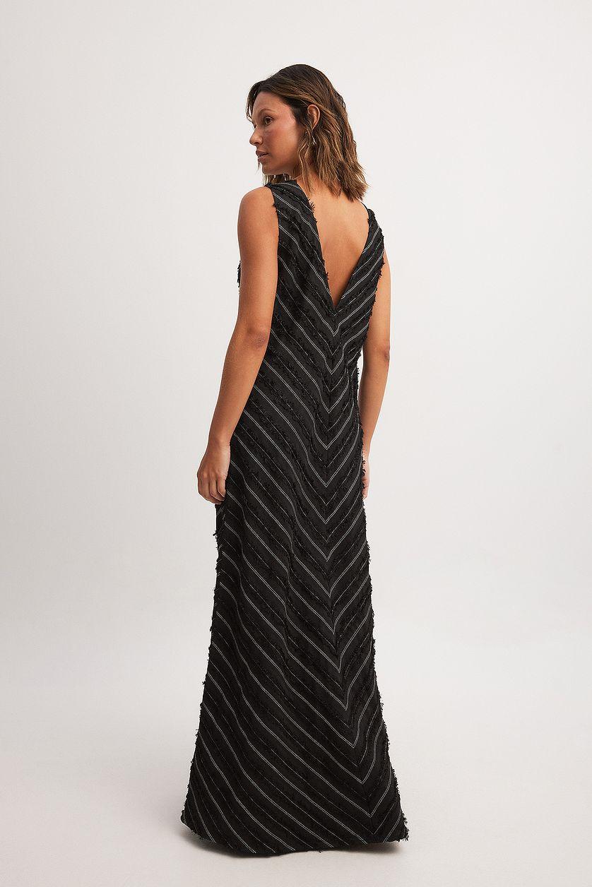 Fringed Sleeveless Maxi Dress Product Image
