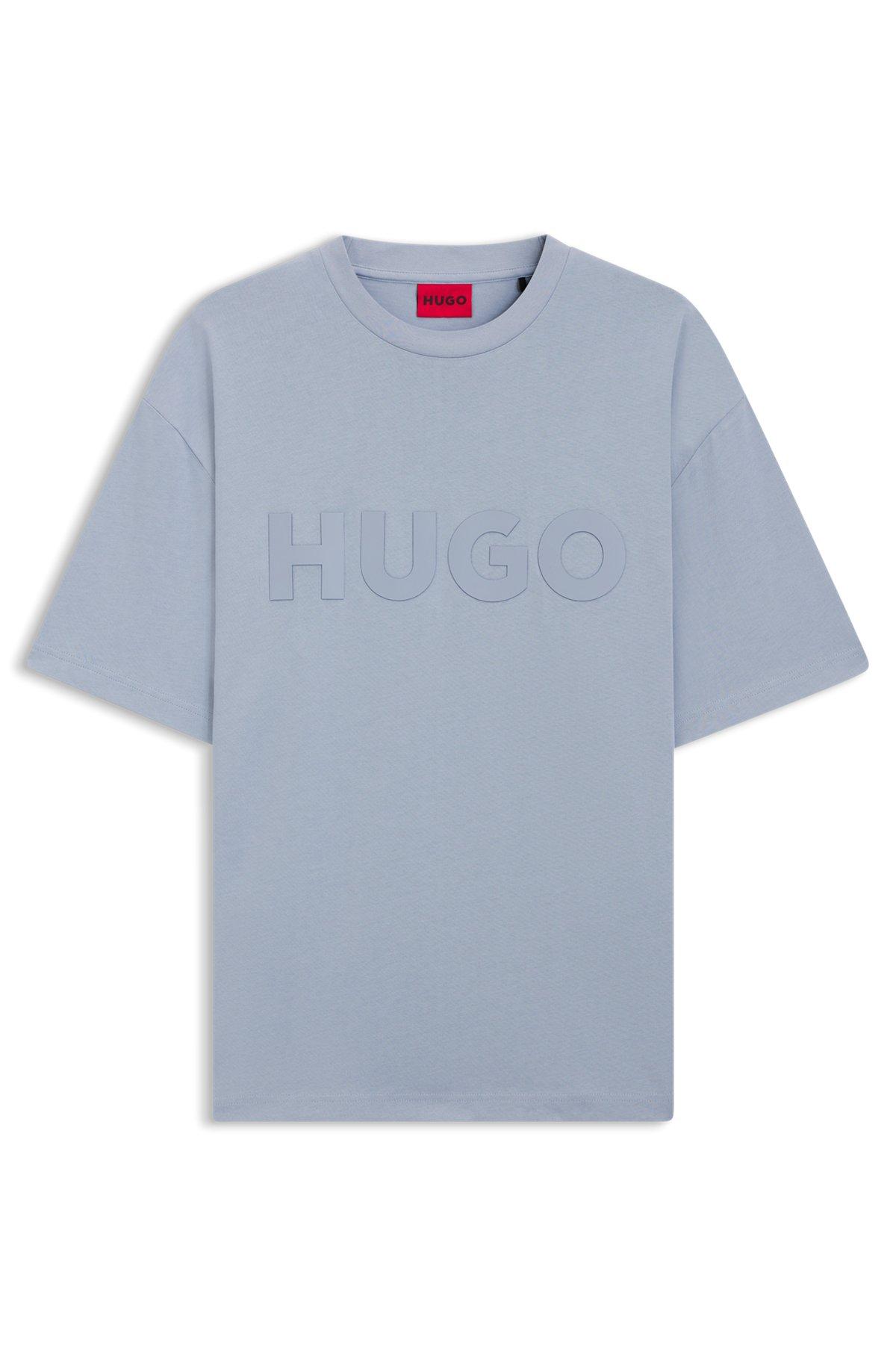 Oversized-fit T-shirt in cotton with reflective logo Product Image