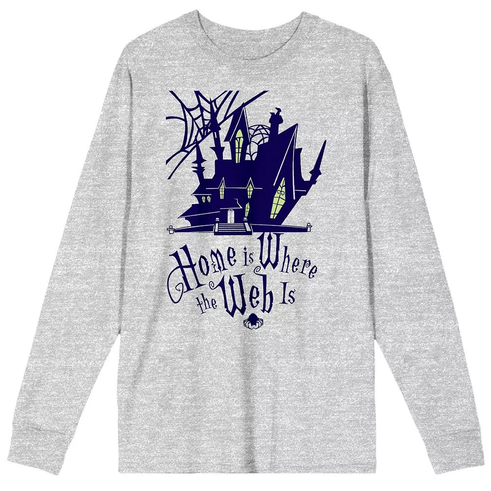 Men's Growing Up Creepie "Home Is Where The Web Is" Long Sleeve Graphic Tee,  Product Image