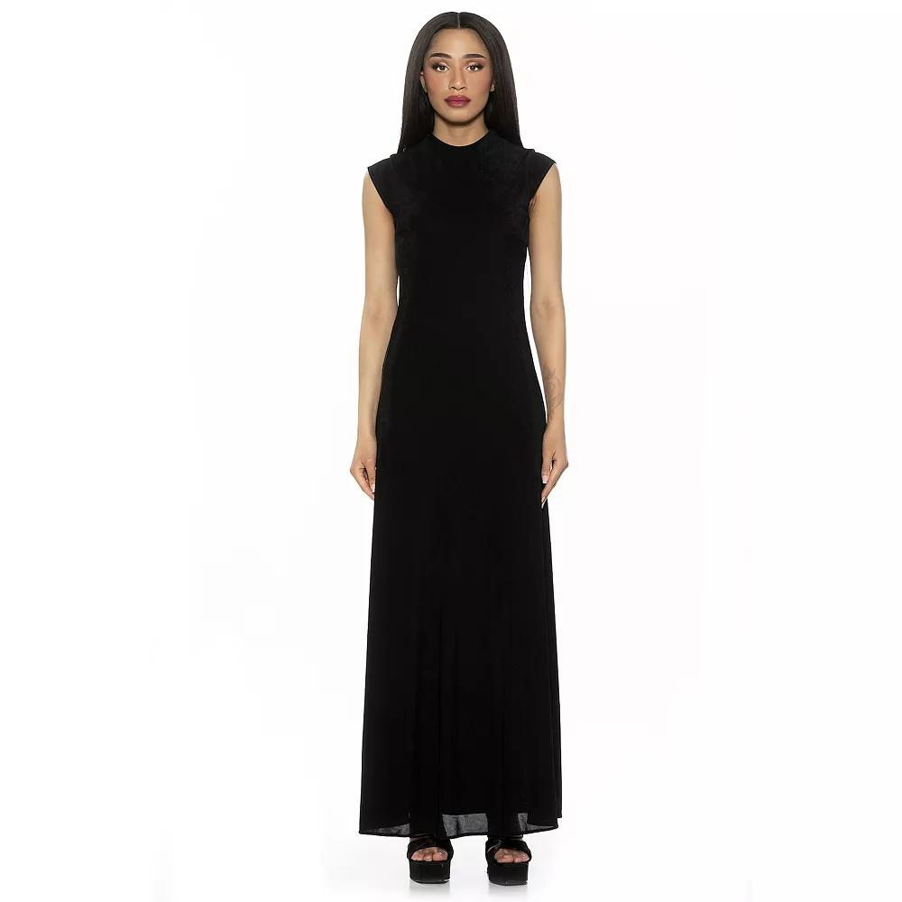 Women's ALEXIA ADMOR Nalani Mockneck Maxi Dress,  Product Image