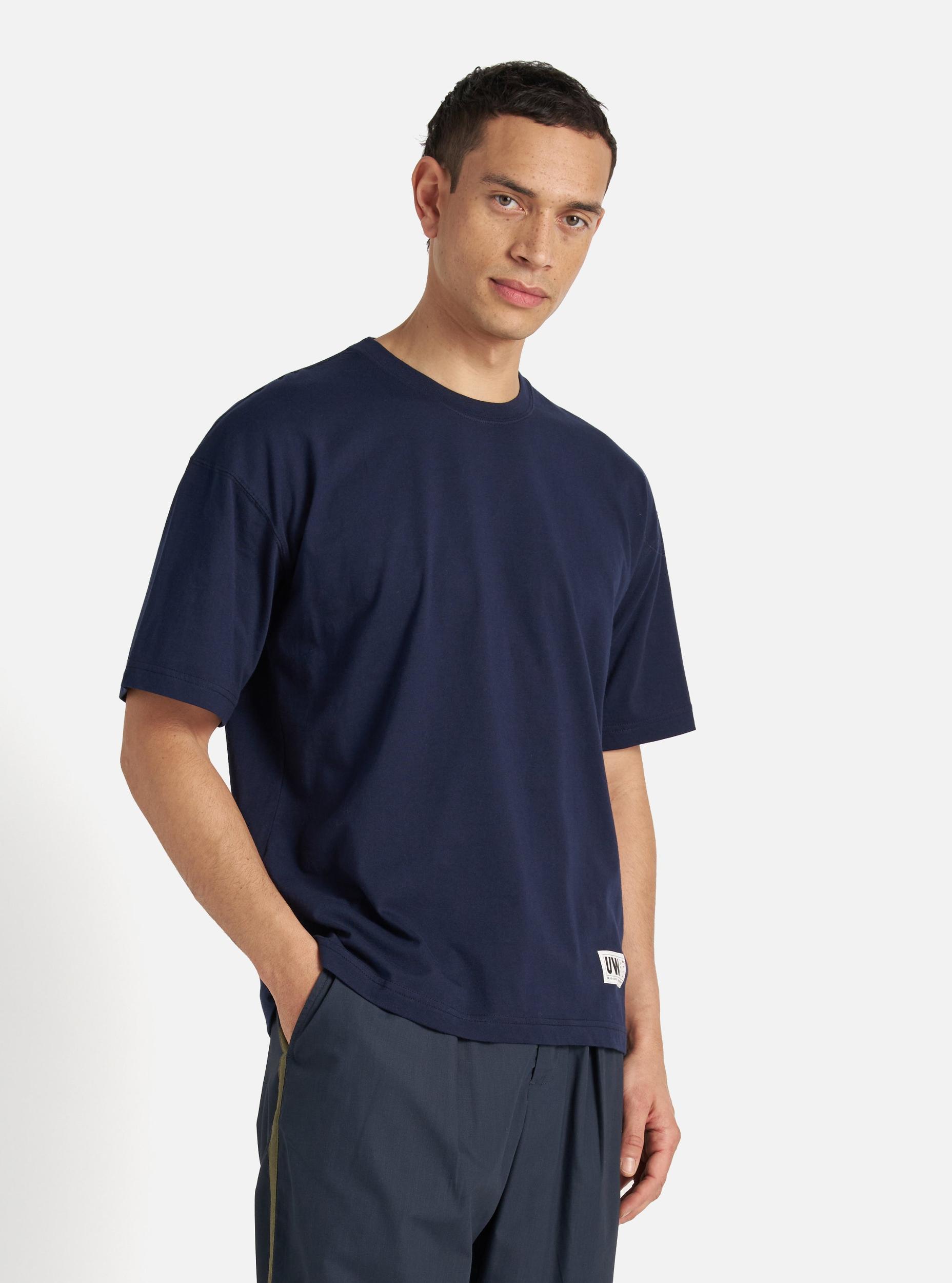 Universal Works Loose Tee in Navy Single Jersey Product Image
