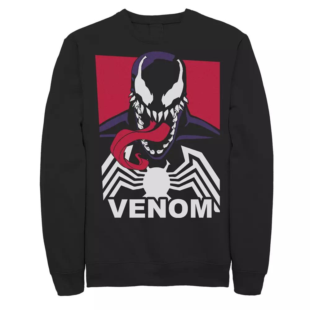 Men's Marvel Venom Tongue Out Comic Logo Sweatshirt,  Product Image