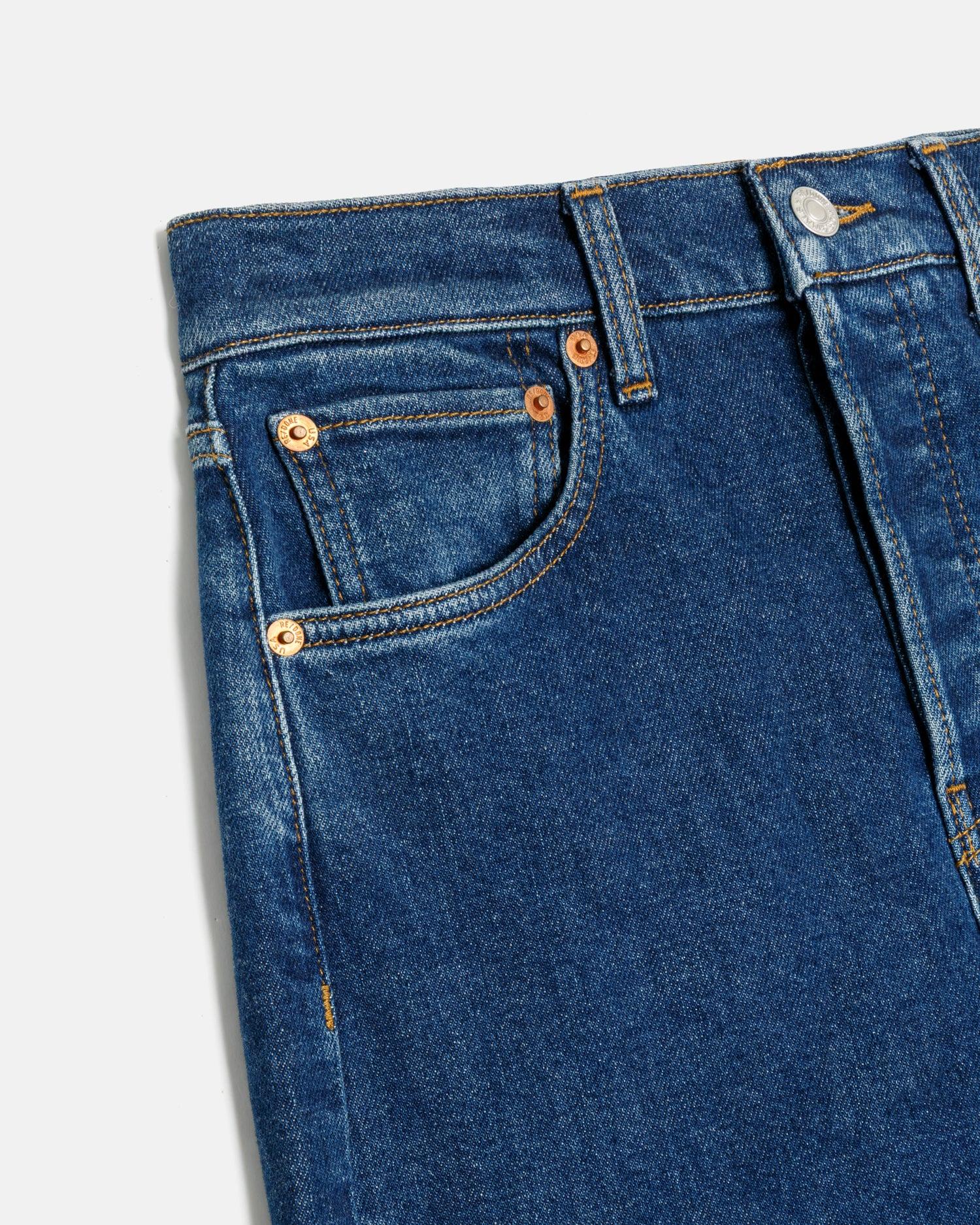 Comfort Stretch High Rise Wide Leg Crop - Heritage Rinse Product Image