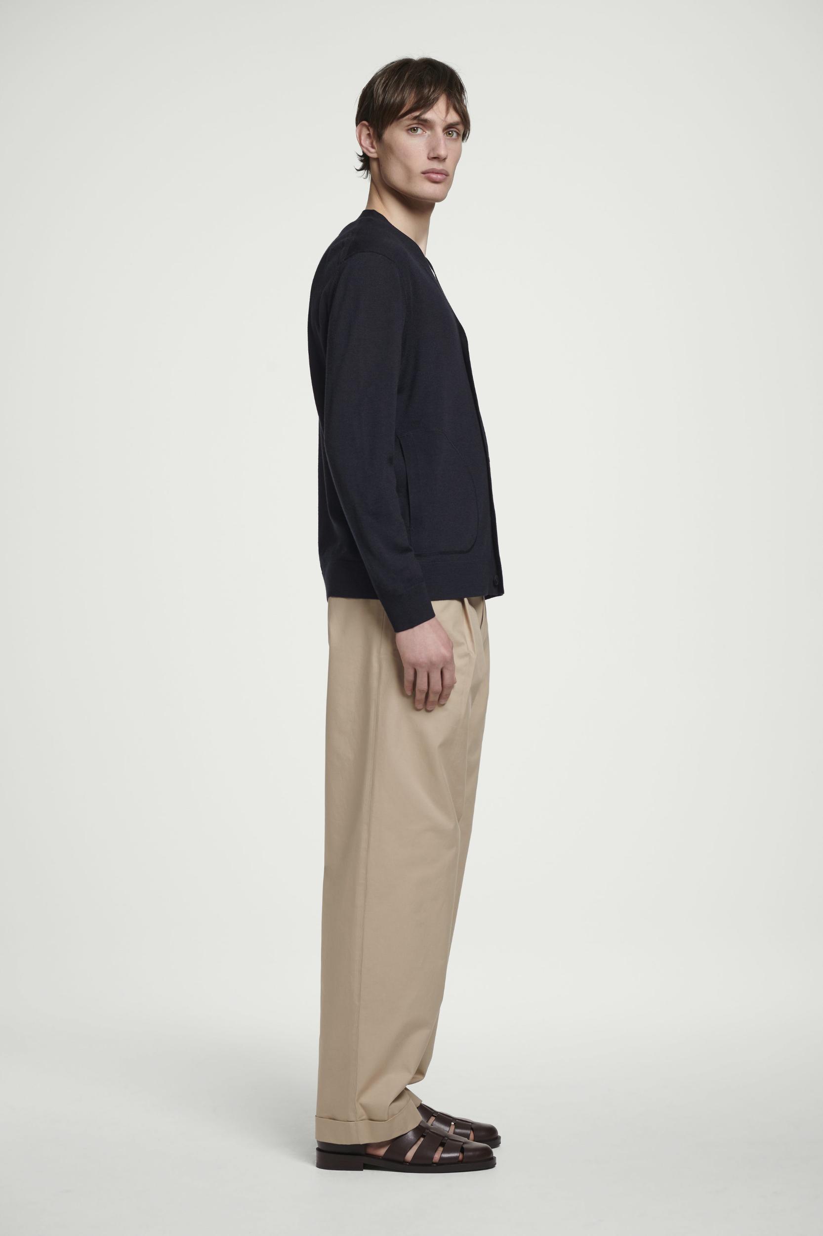 MERINO WOOL V-NECK CARDIGAN Product Image