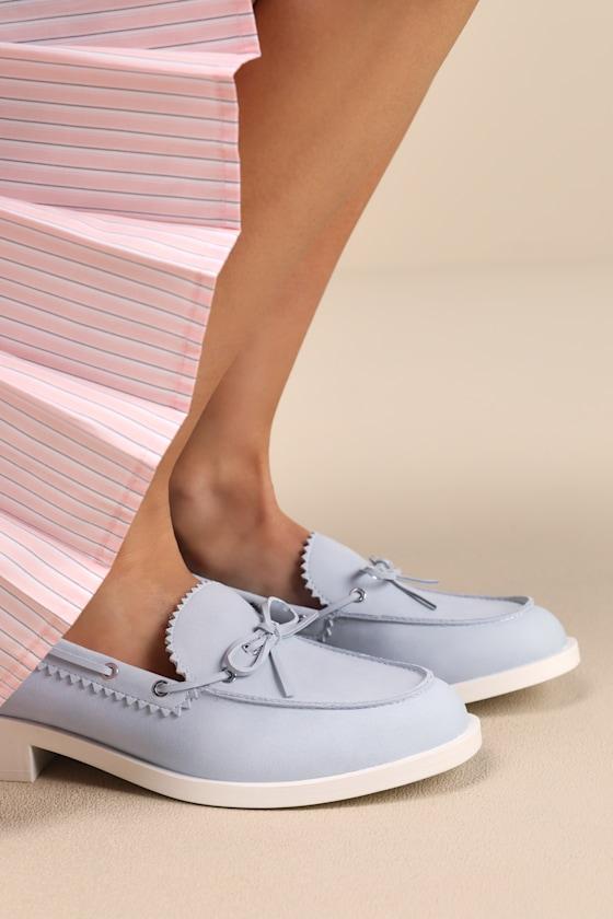 Lagoon Blue Boat Shoe Loafers Product Image