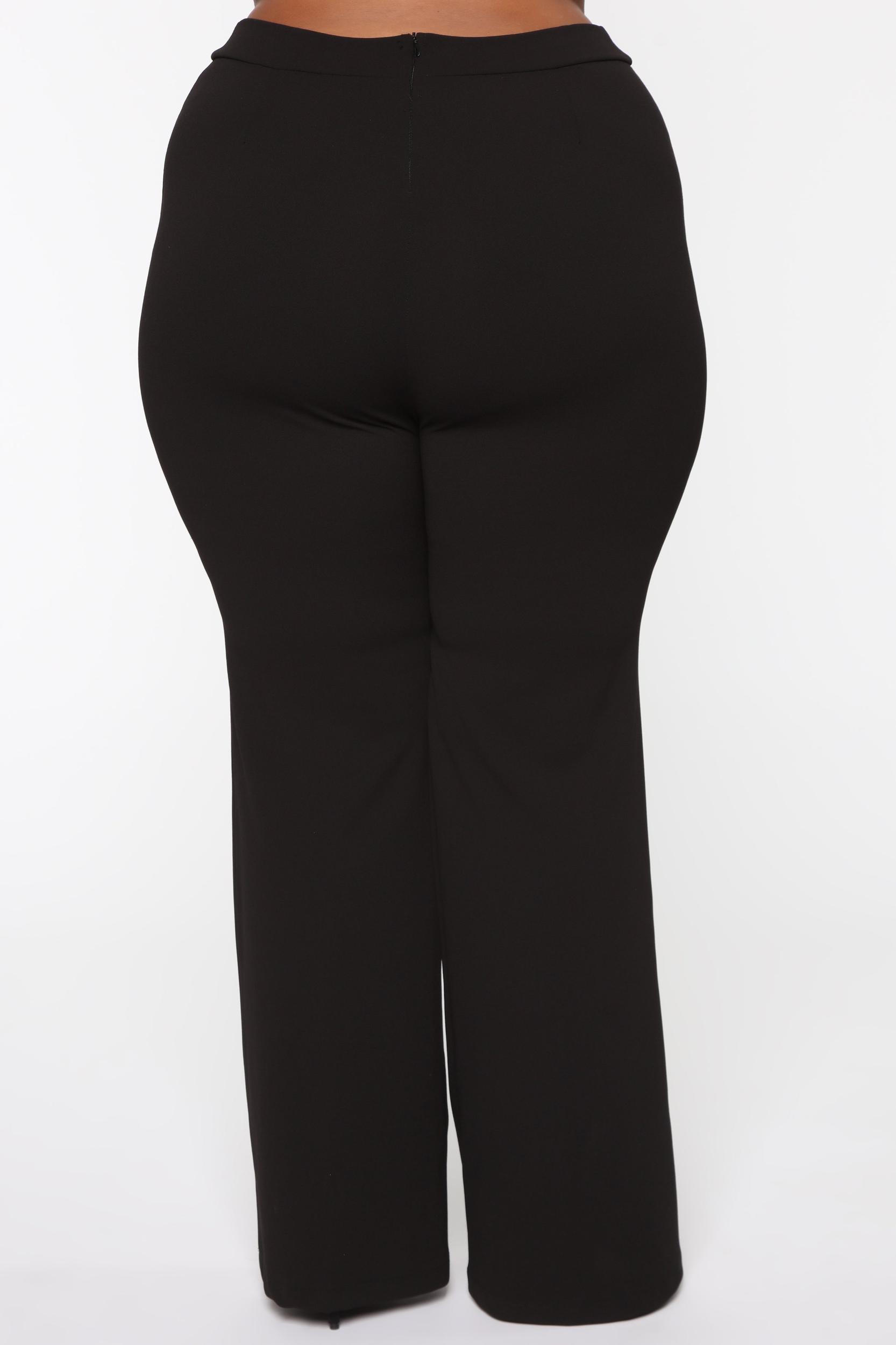 Victoria High Waisted Dress Pants - Black Product Image
