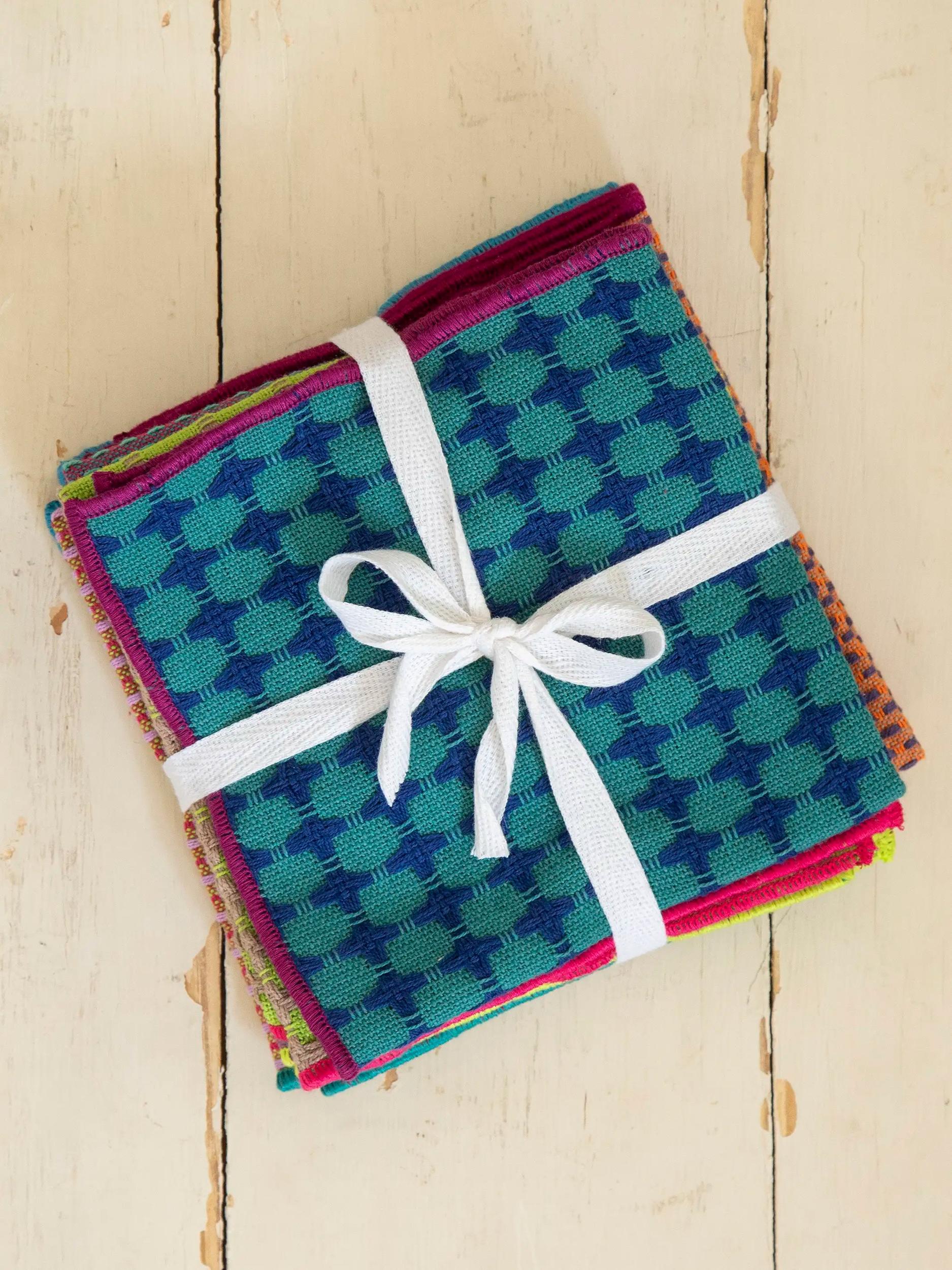 Woven Dish Cloth Napkins, Set of 6 - Multi Product Image