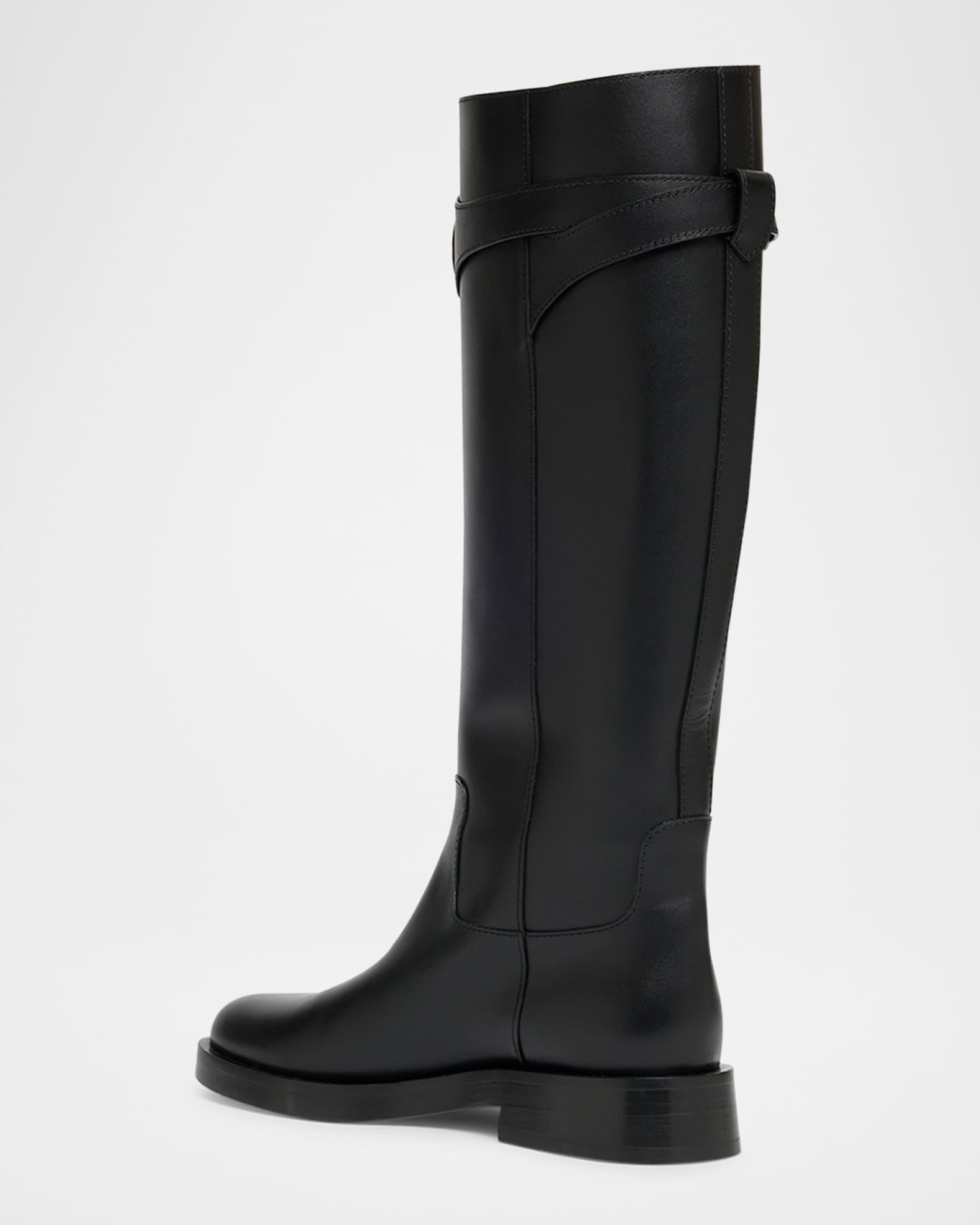 VLogo Signature Leather Boots Product Image