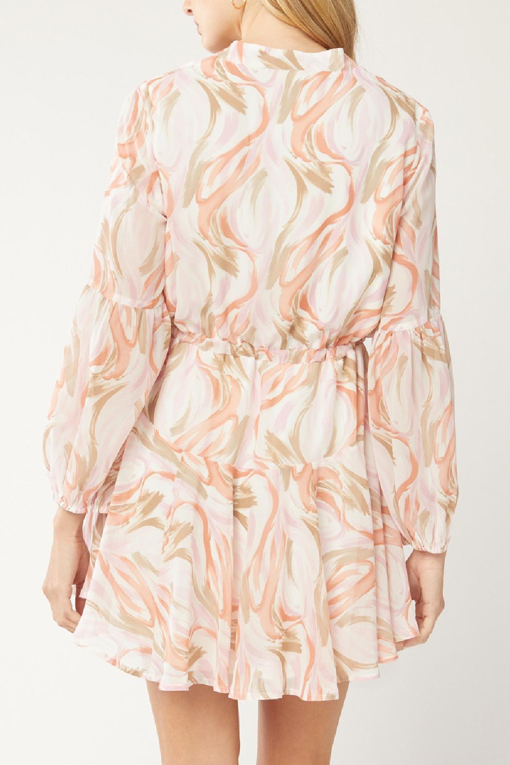 Printed Waist Tie Dress Product Image