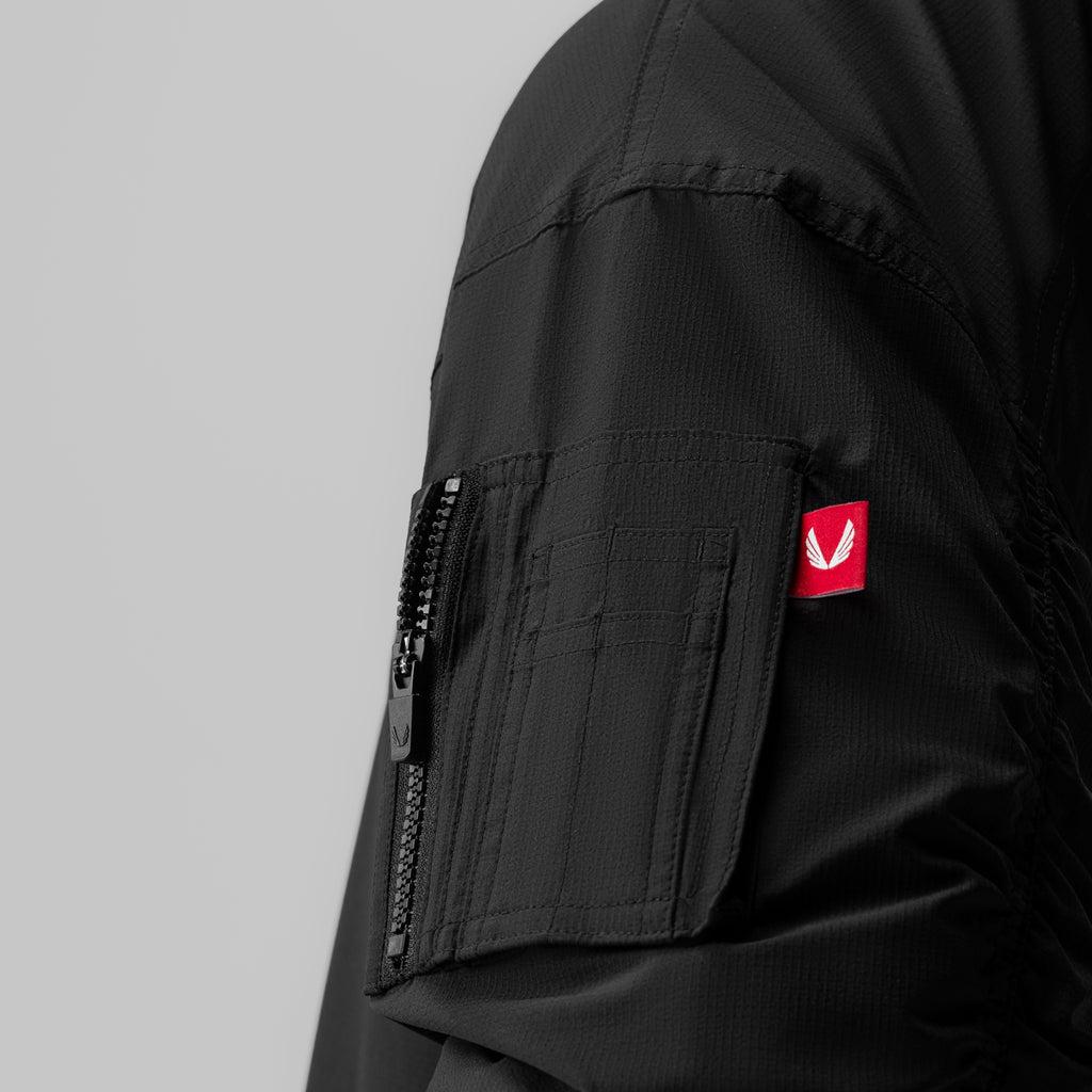 1003. Sherpa-Lined Insulated Bomber Jacket - Black Product Image