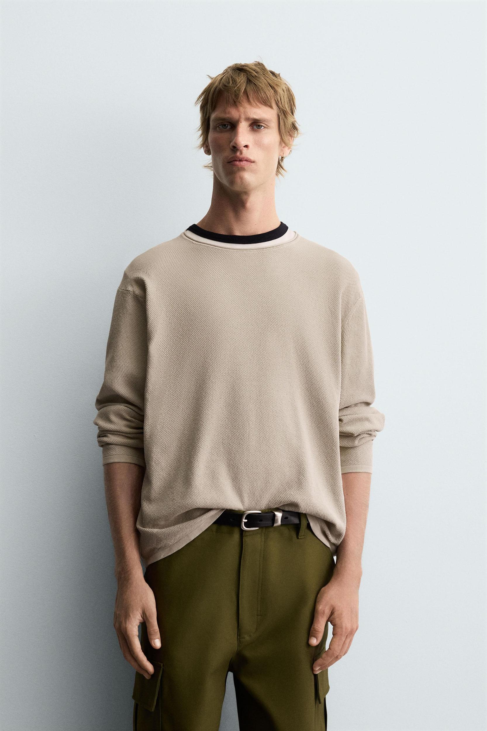 WASHED TEXTURED SWEATER Product Image