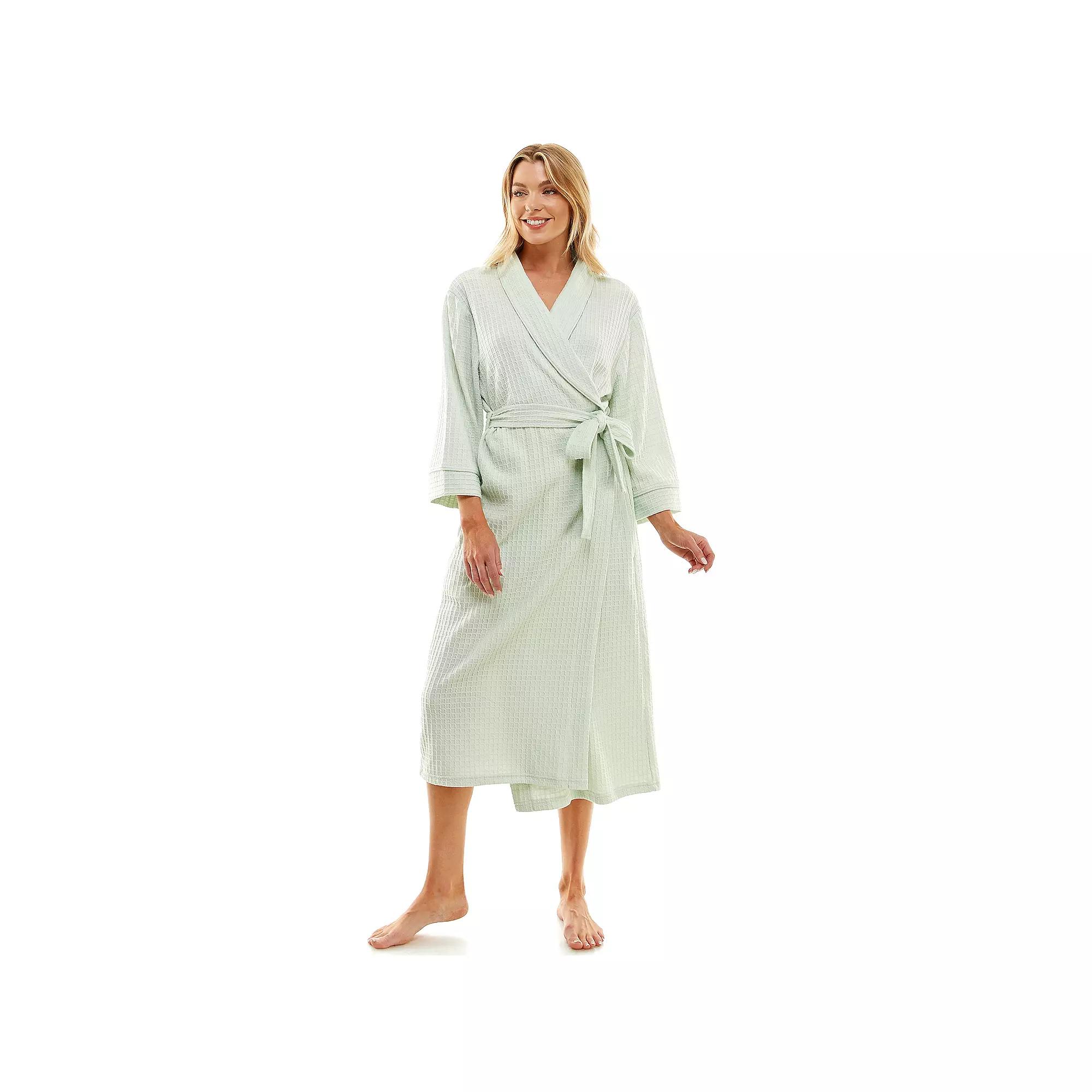 Women's Croft & Barrow® Waffle-Knit Kimono Robe,  Product Image