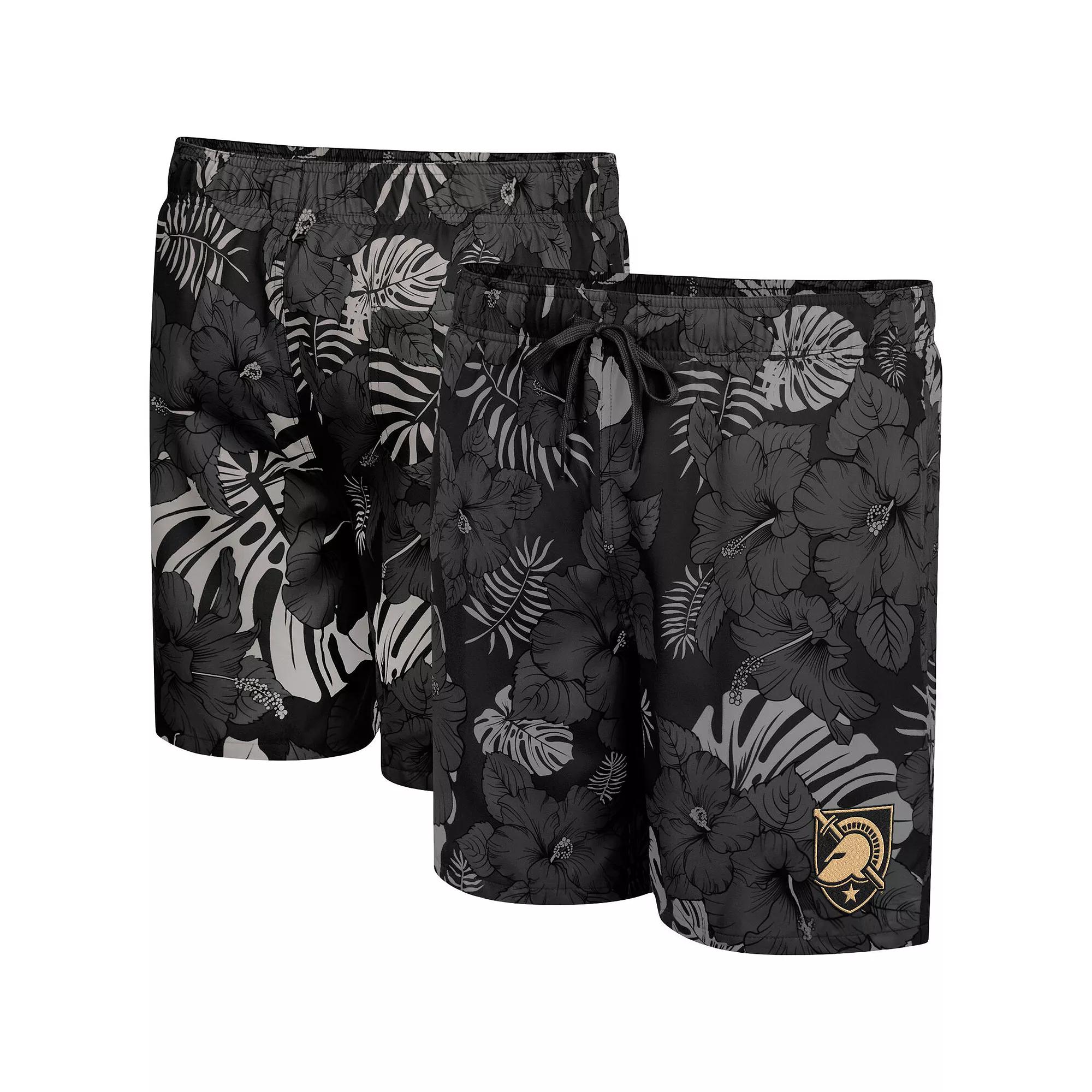 Men's Colosseum Black Army Black Knights The Dude Swim Shorts,  Product Image