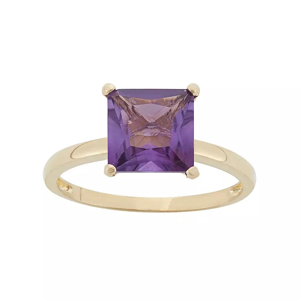 Designs by Gioelli Amethyst 10k Gold Ring, Women's, Size: 5, Purple Product Image