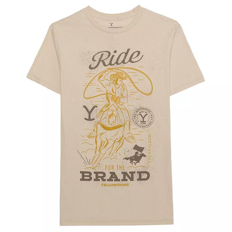 Men's Yellowstone Ride For The Brand Graphic Tee, Size: Small, Pink Product Image