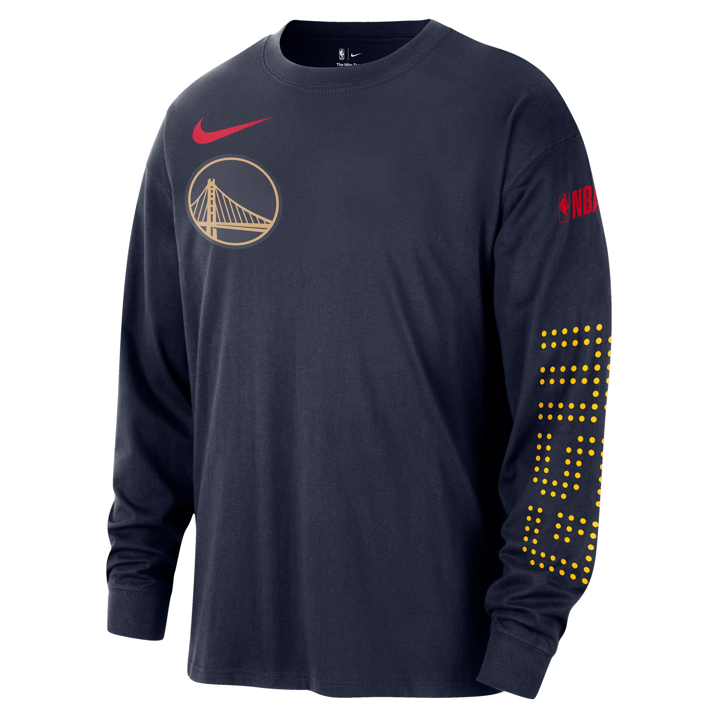 Golden State Warriors Courtside City Edition Men's Nike NBA Max90 Long-Sleeve T-Shirt Product Image