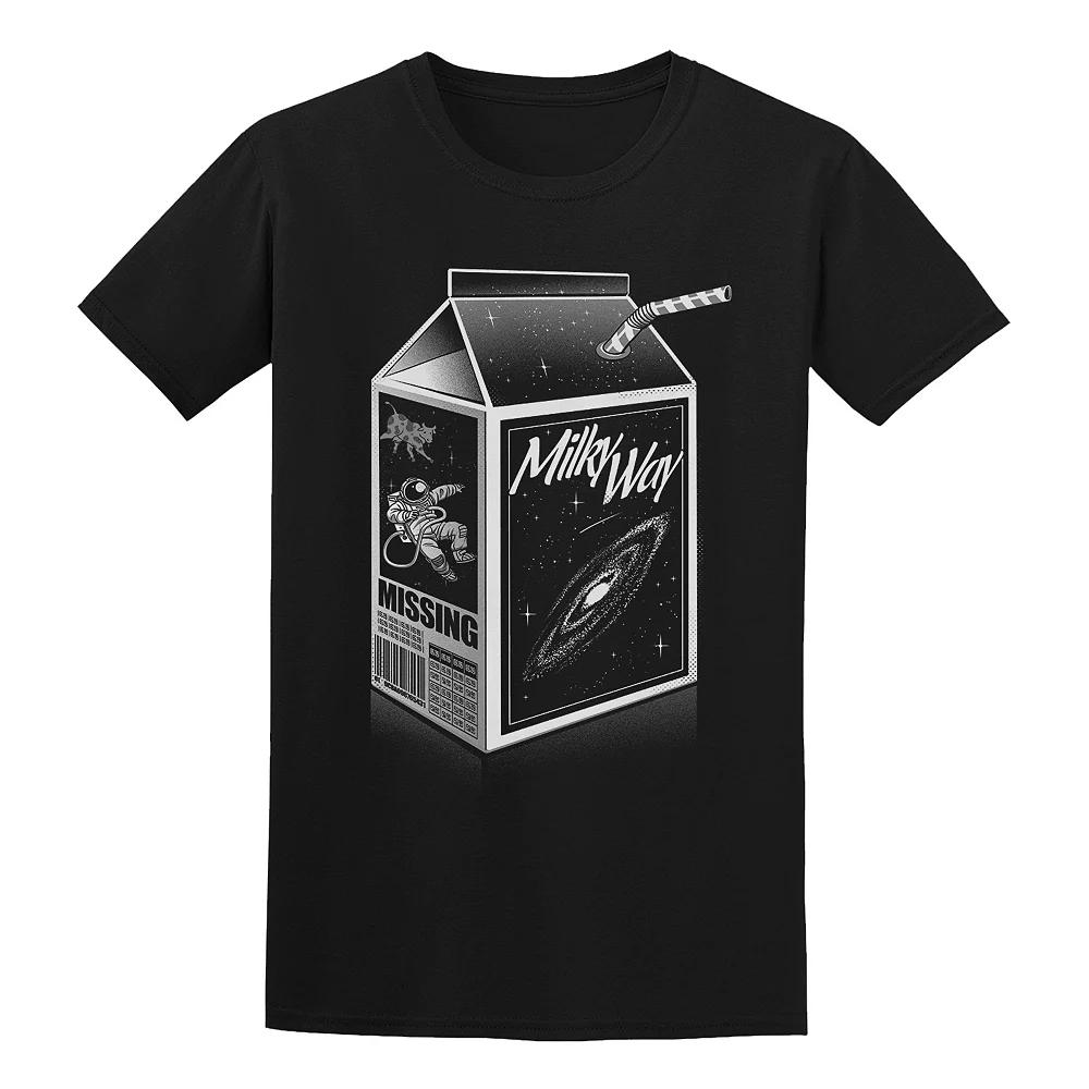 Men's COLAB89 by Threadless Milk Way Tee, Size: Large, Black Product Image