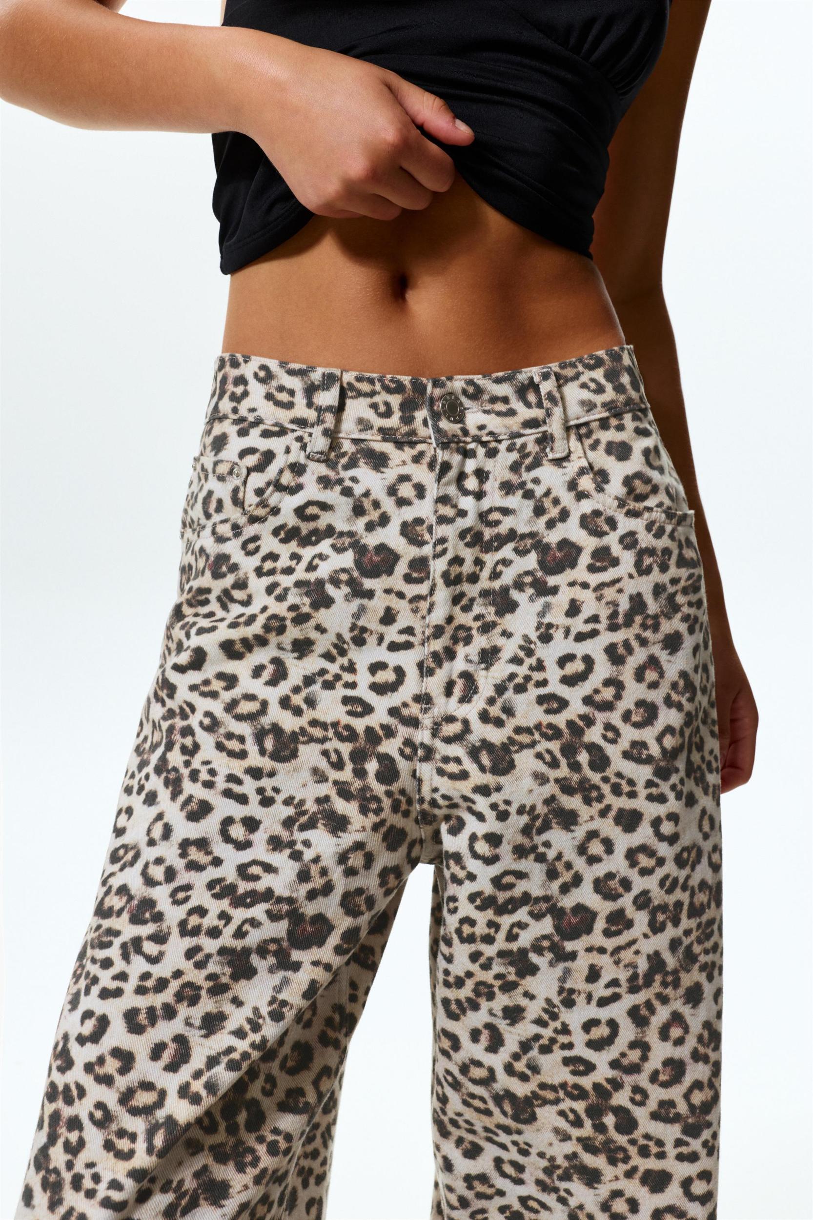 STWD leopard print baggy jeans Product Image