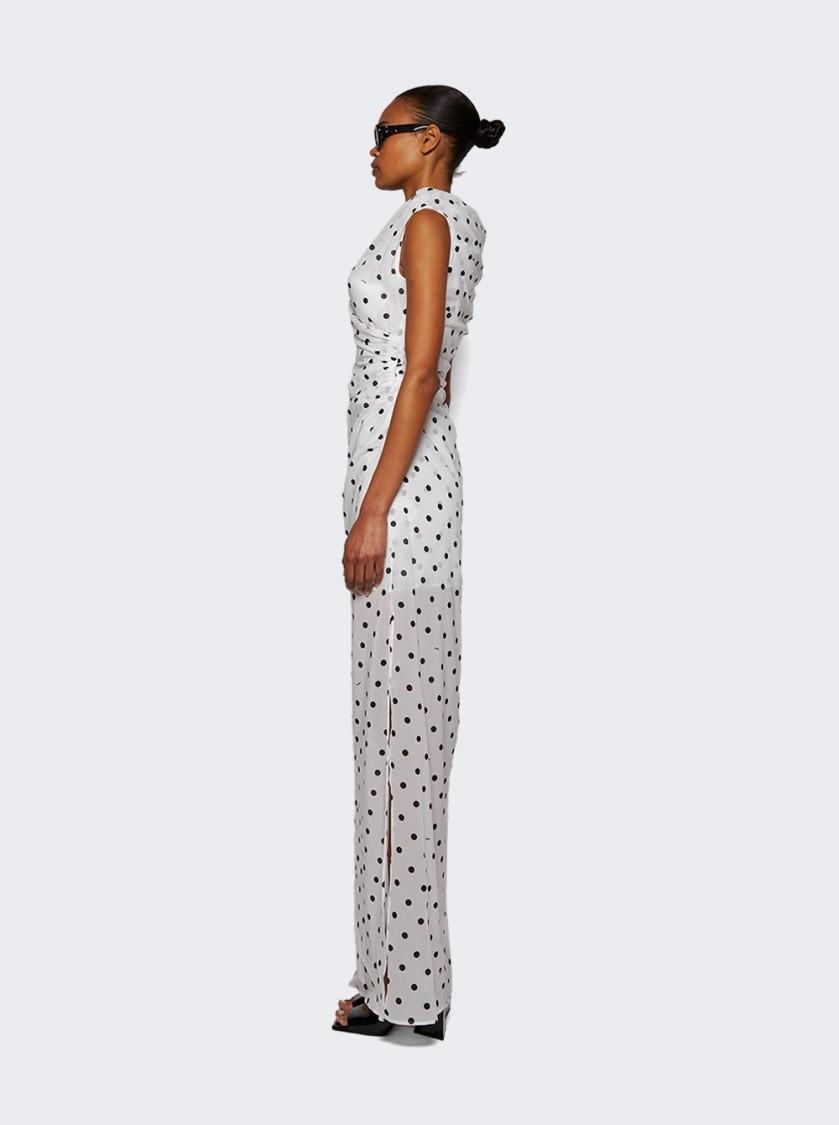 JACQUEMUS Women Rita Pois Long Dress In White Product Image