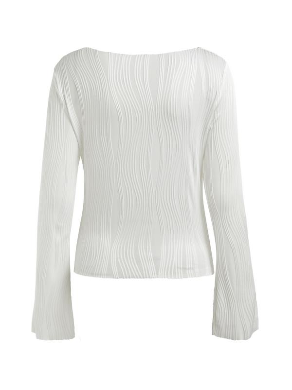 Textured Stripe Long Sleeve Tee Product Image