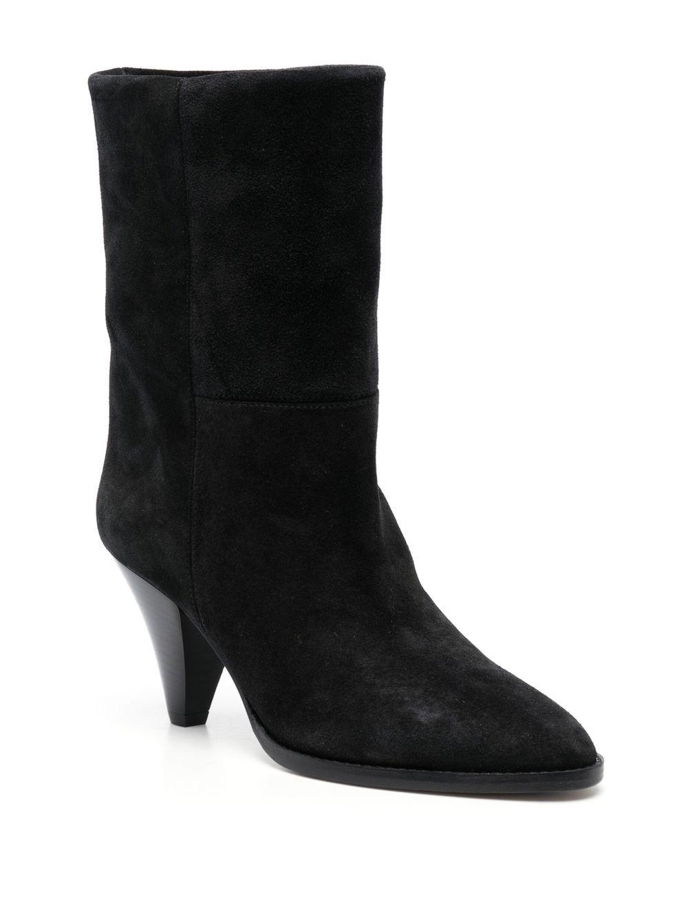 ISABEL MARANT Rouxa Suede 85mm Boots In Black Product Image
