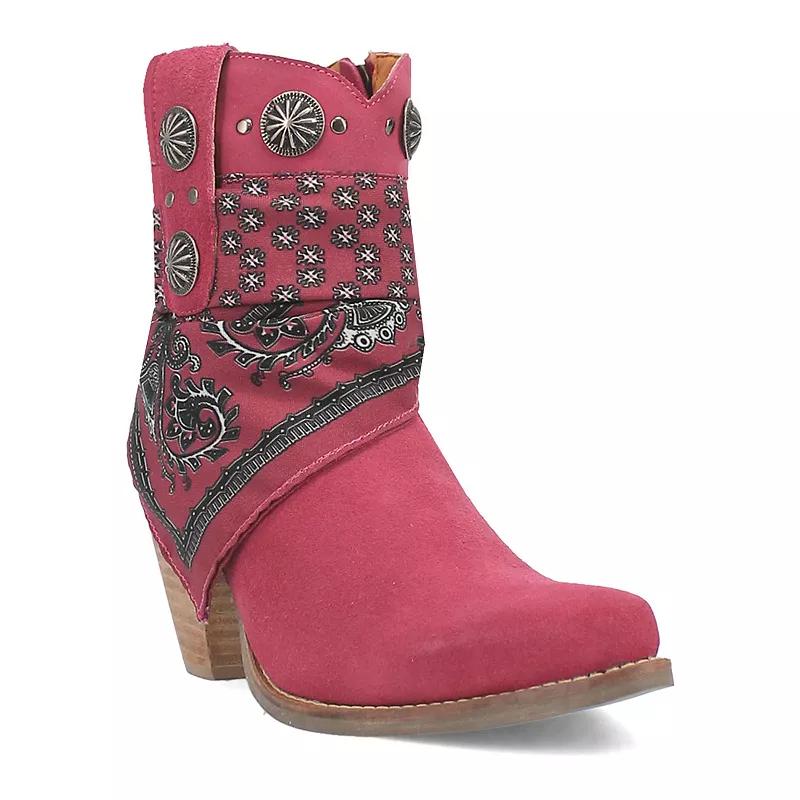 Women's Dingo Bandida Leather Western Ankle Boots,  Product Image
