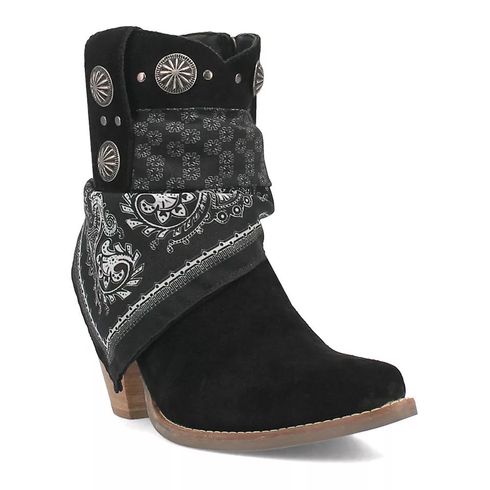 Women's Dingo Bandida Leather Western Ankle Boots,  Product Image