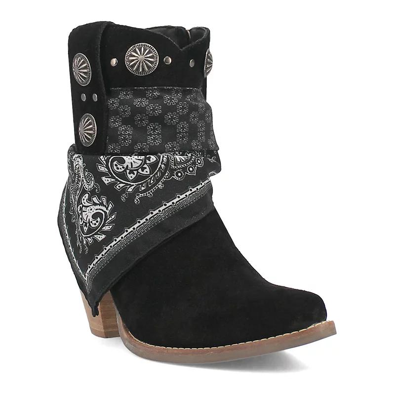 Women's Dingo Bandida Leather Western Ankle Boots,  Product Image