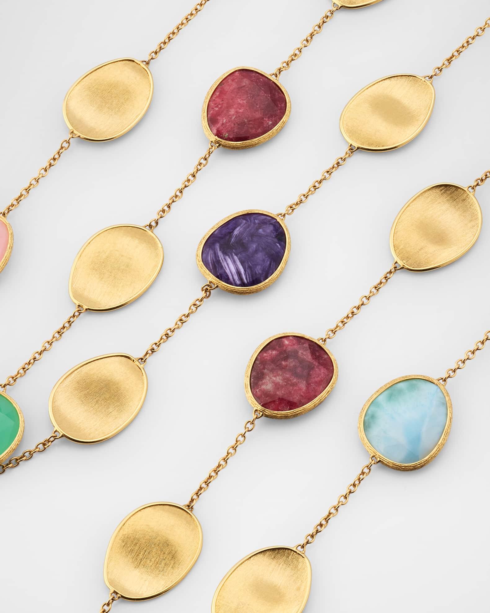 Lunaria 18K Yellow Gold Necklace with Mixed Stones Product Image