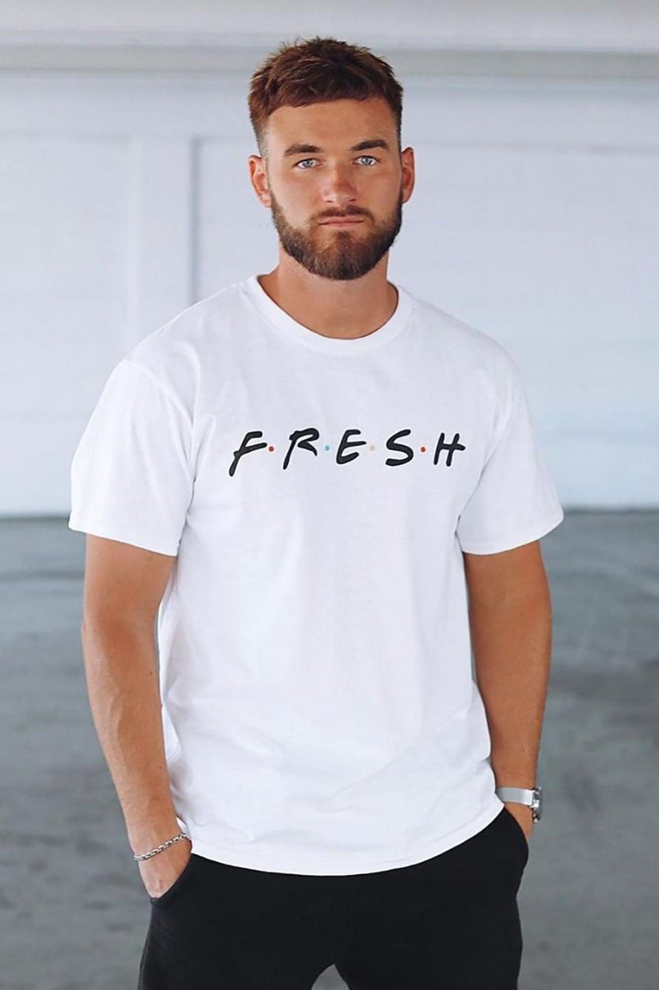 Fresh Short Sleeve Tee - White/Black Product Image