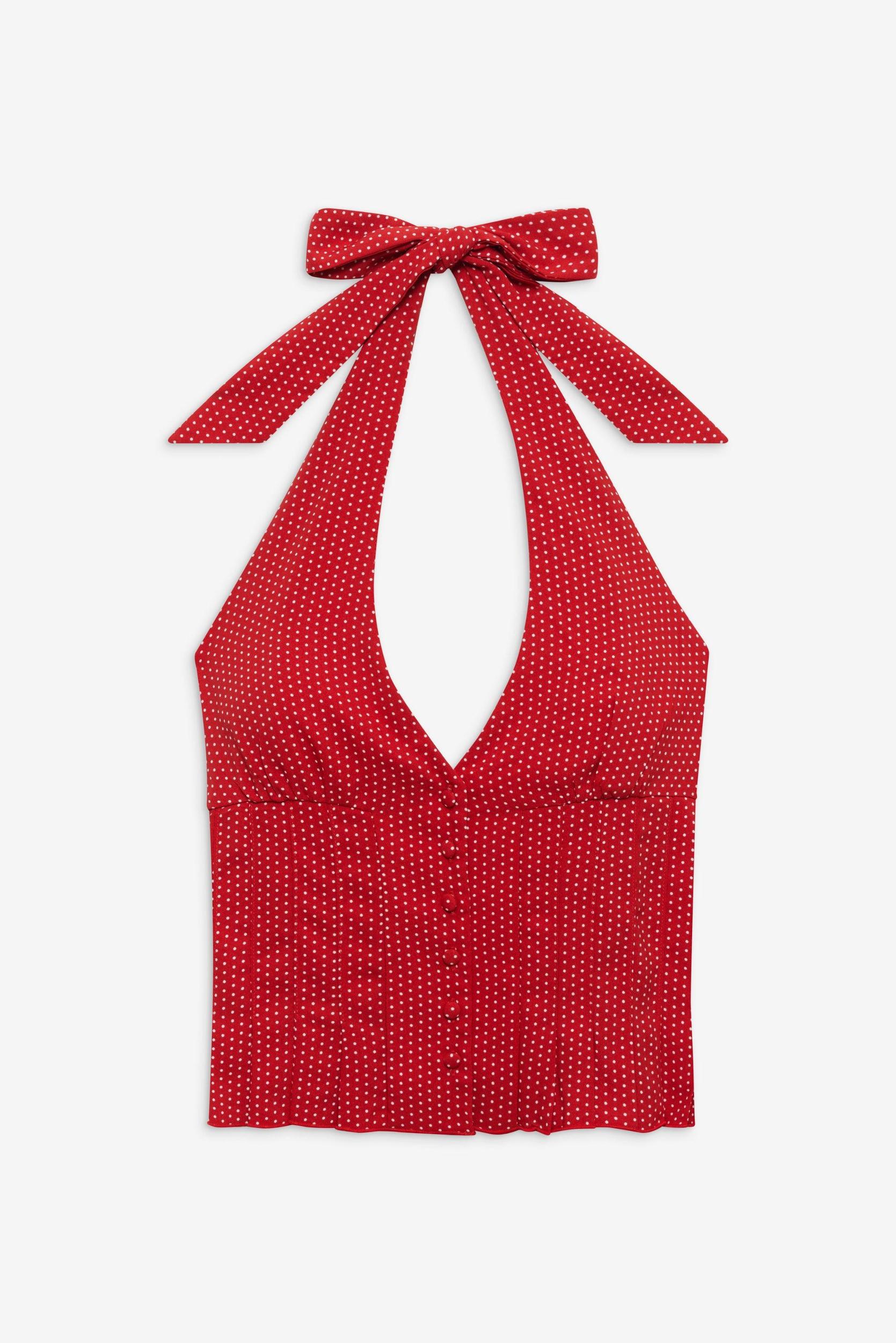 Angeline Halter Top - Ladybug Product Image