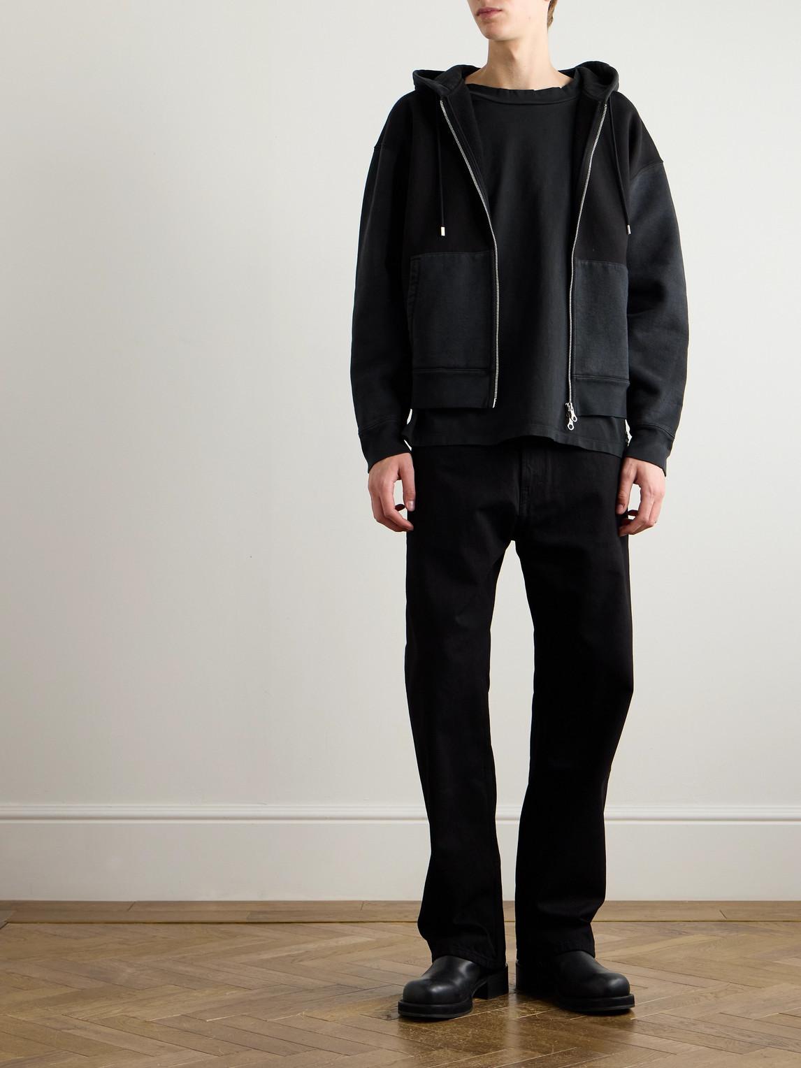 OUR LEGACY Crew Neck Cotton T-shirt In Washedblackbandjersey Product Image