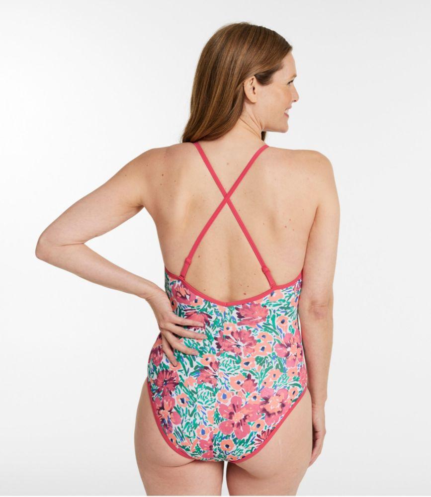 Women's Coastal Essentials Swimwear, V-Neck Tanksuit Print Product Image