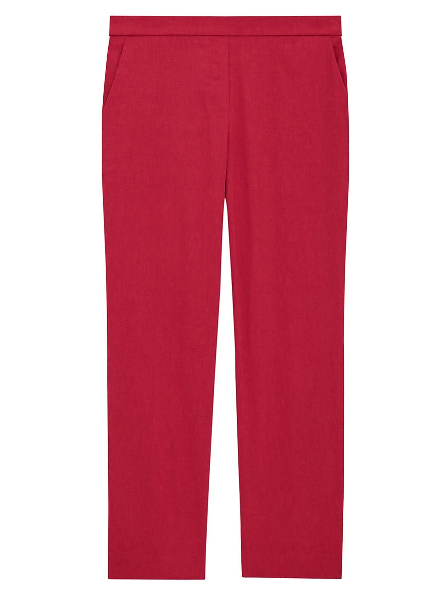 Womens Treeca Linen Pull-On Crop Pants Product Image