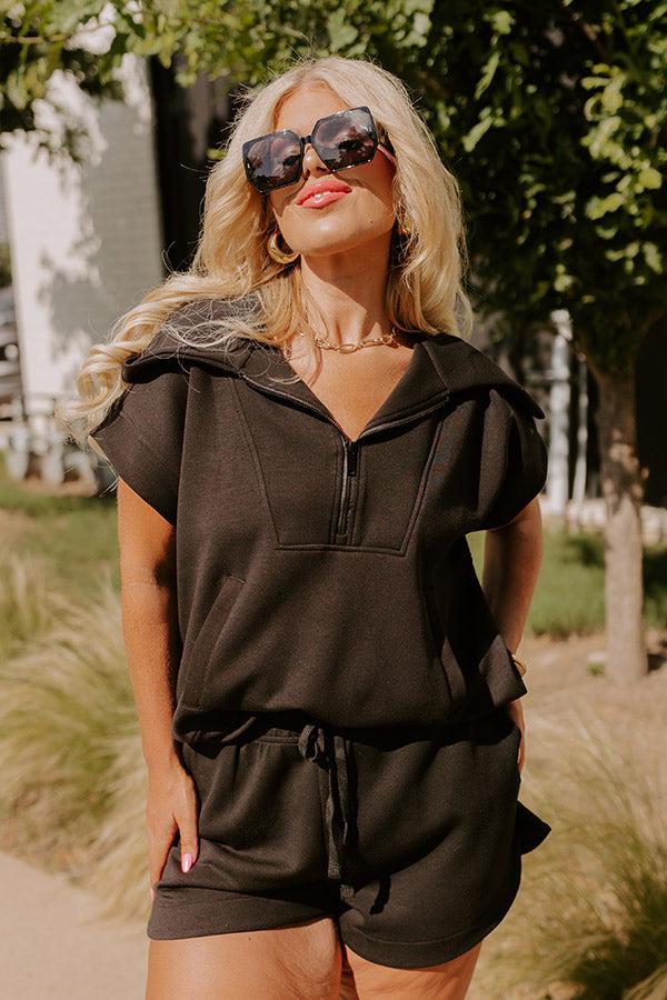 Casual Comfort Sweatshirt in Black Curves Product Image