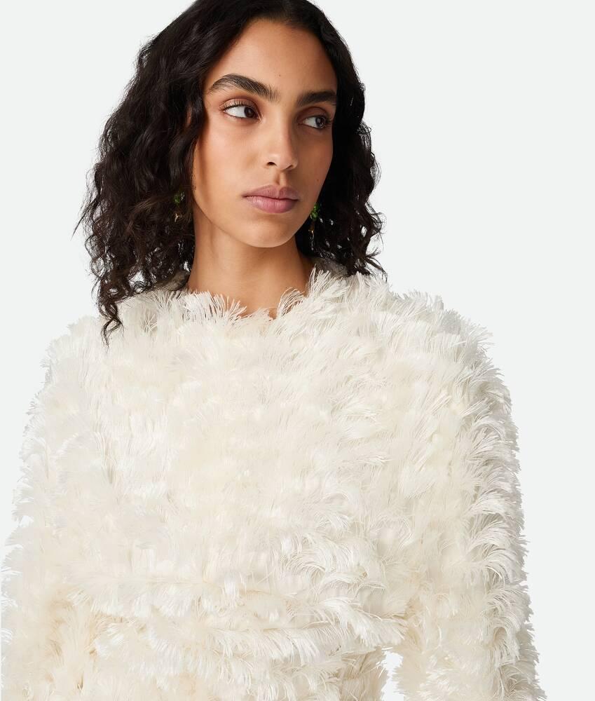 Women's Viscose Fil Coupe Dress in White Product Image