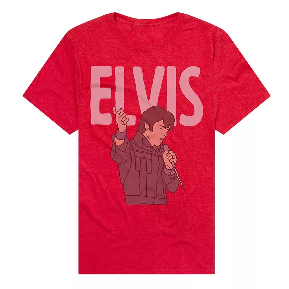 Men's Elvis Red Performance Graphic Tee,  Product Image