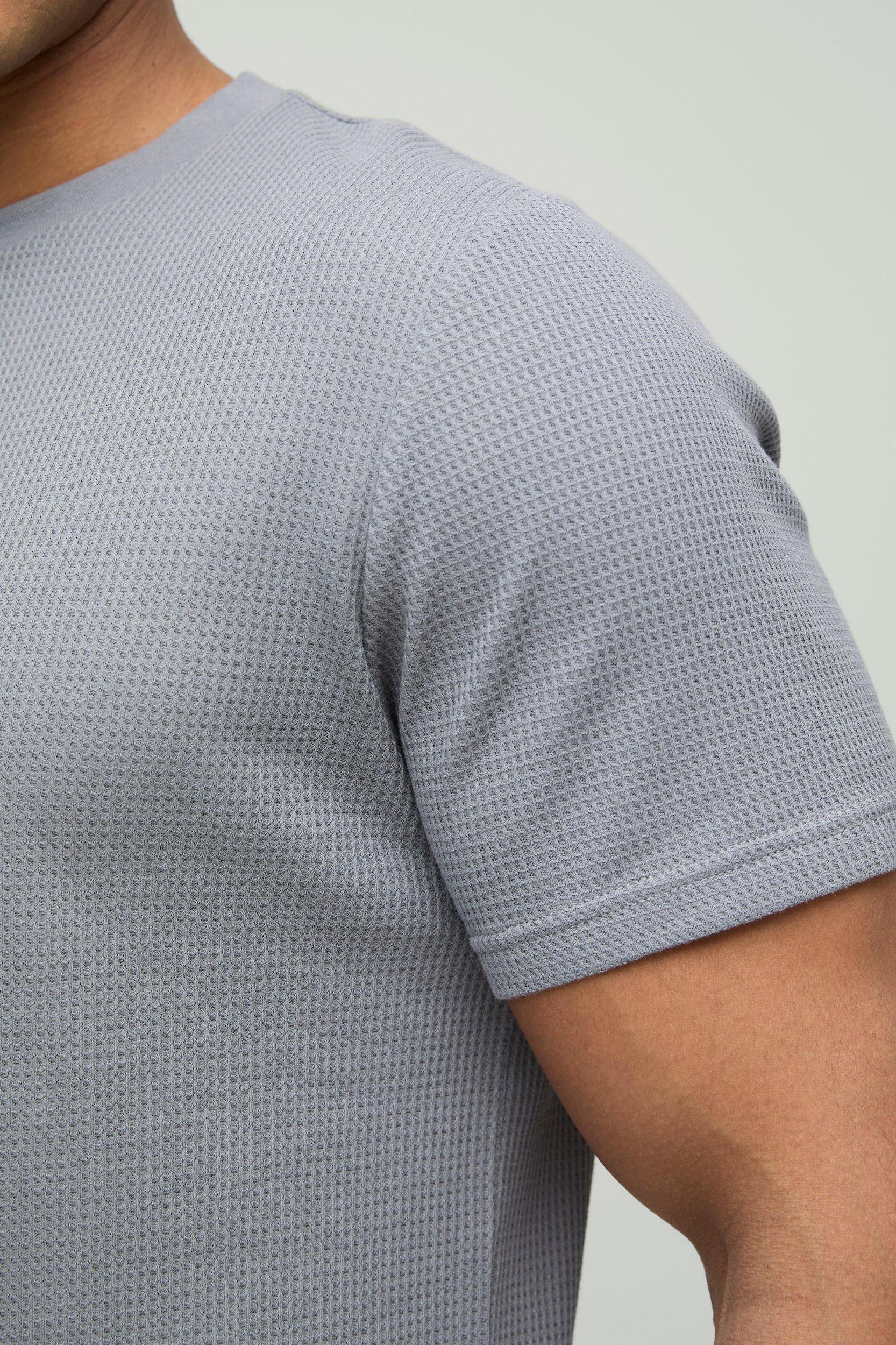 Slim Fit Waffle T-Shirt | boohooMAN USA Product Image