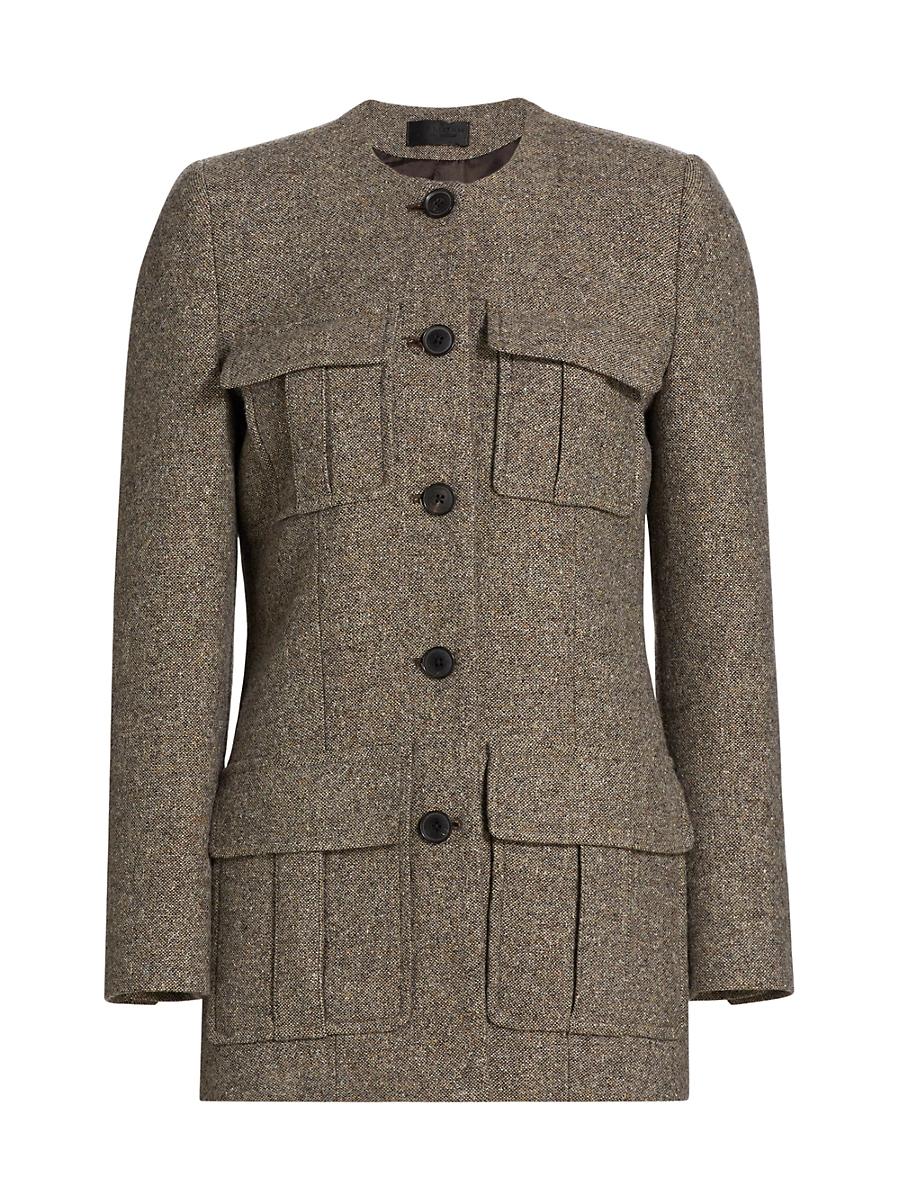 Womens Gabriella Wool-Blend Tweed Jacket Product Image