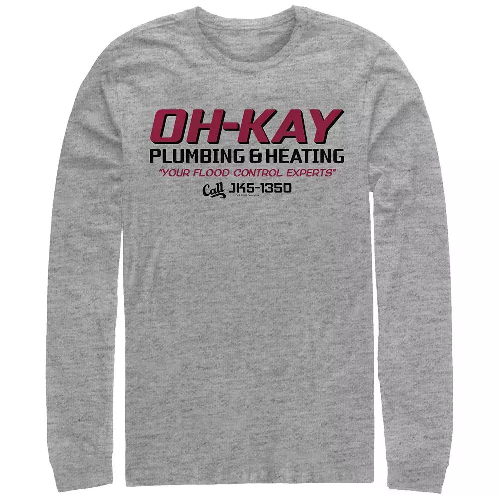 Big & Tall Home Alone Oh-Kay Plumbing & Heating Logo Long Sleeve Graphic Tee, Men's,  Product Image