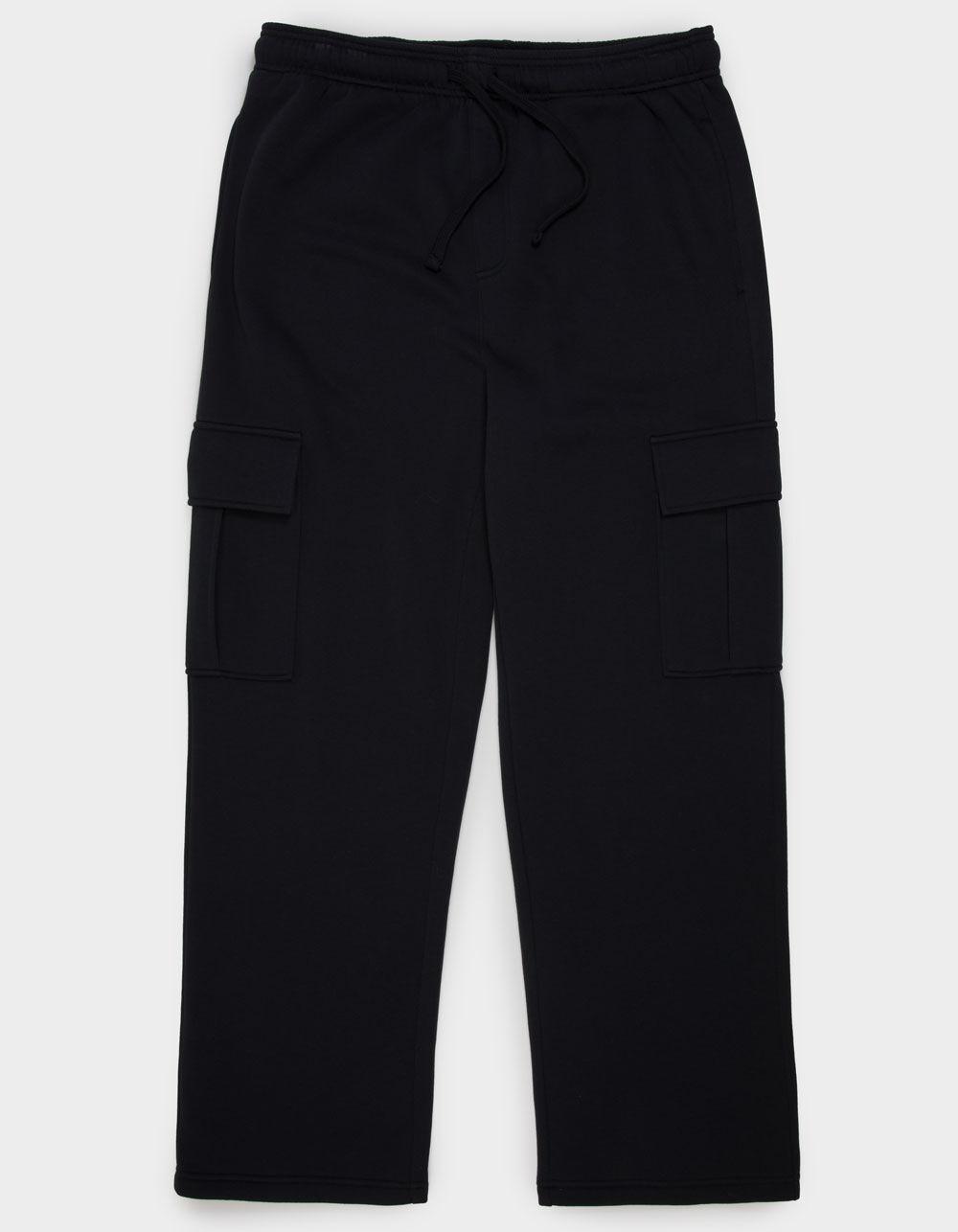 RSQ Mens Baggy Cargo Sweatpants - BLACK Product Image