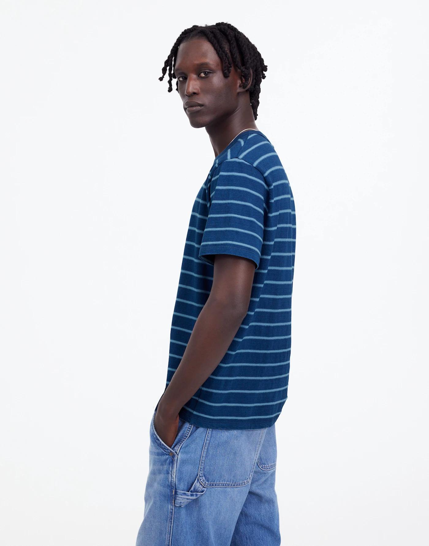 Indigo-Dyed Slub Tee Product Image