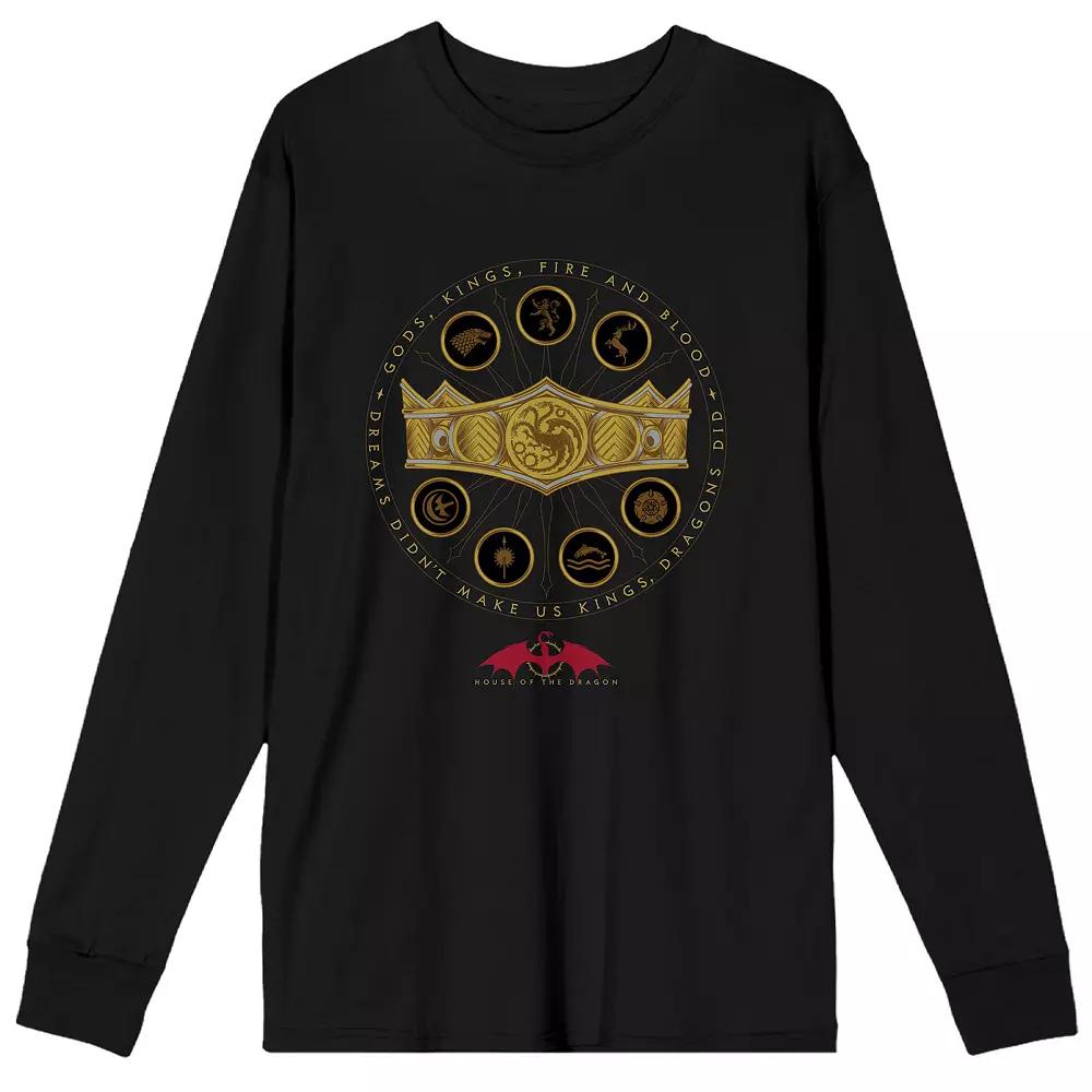 Men's House of the Dragon Gold Long Sleeve Tee,  Product Image