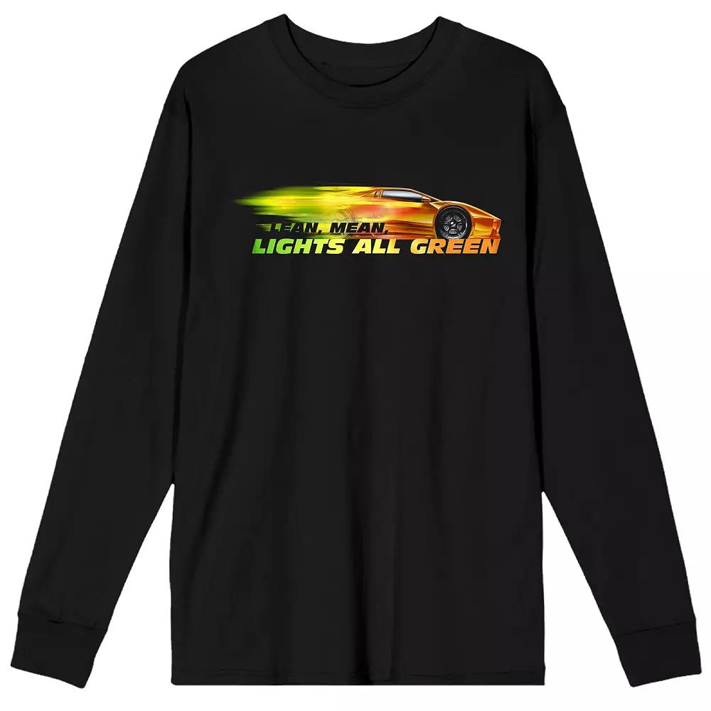 Men's Fast & Furious "Lean Mean Lights All Green" Long Sleeve Graphic Tee,  Product Image