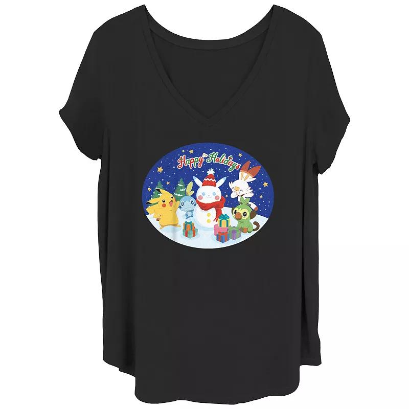 Juniors' Plus Moon And Sun Surrounded By Stars V-Neck Graphic Tee, Women's,  Product Image