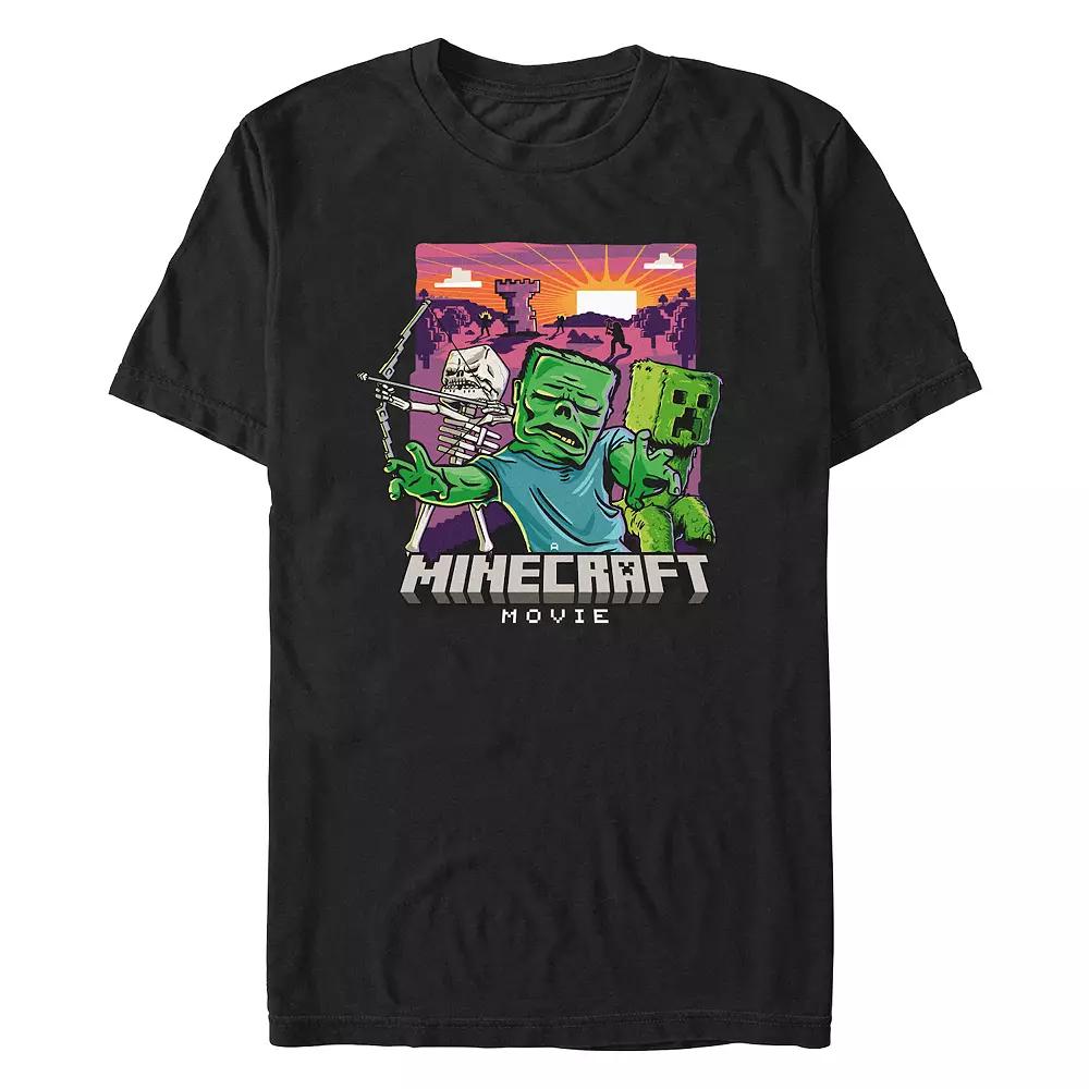 Men's Minecraft Movie Monsters Mob Graphic Tee, Size: XXL, Black Product Image