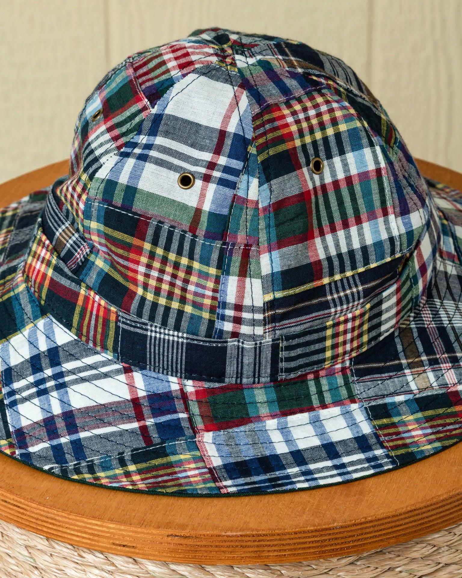 Standard Sailing Hat in Navy Patchwork Madras Product Image