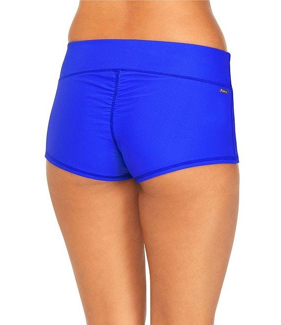 Raisins Solid Surf Shirred Short Swim Bottom Product Image