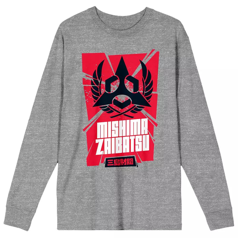 Men's Tekken Mishima Zaibatsu Tee, Size: Large, Grey Product Image